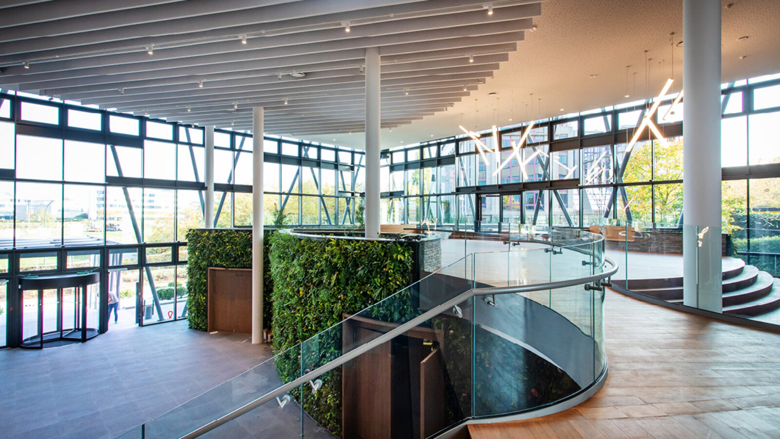 Reception lounge & atrium in Greenhouse BXL